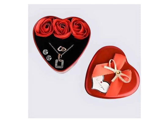 Floweraura Sweetheart Jewelry Set Box Valentine's  (Multicolor)