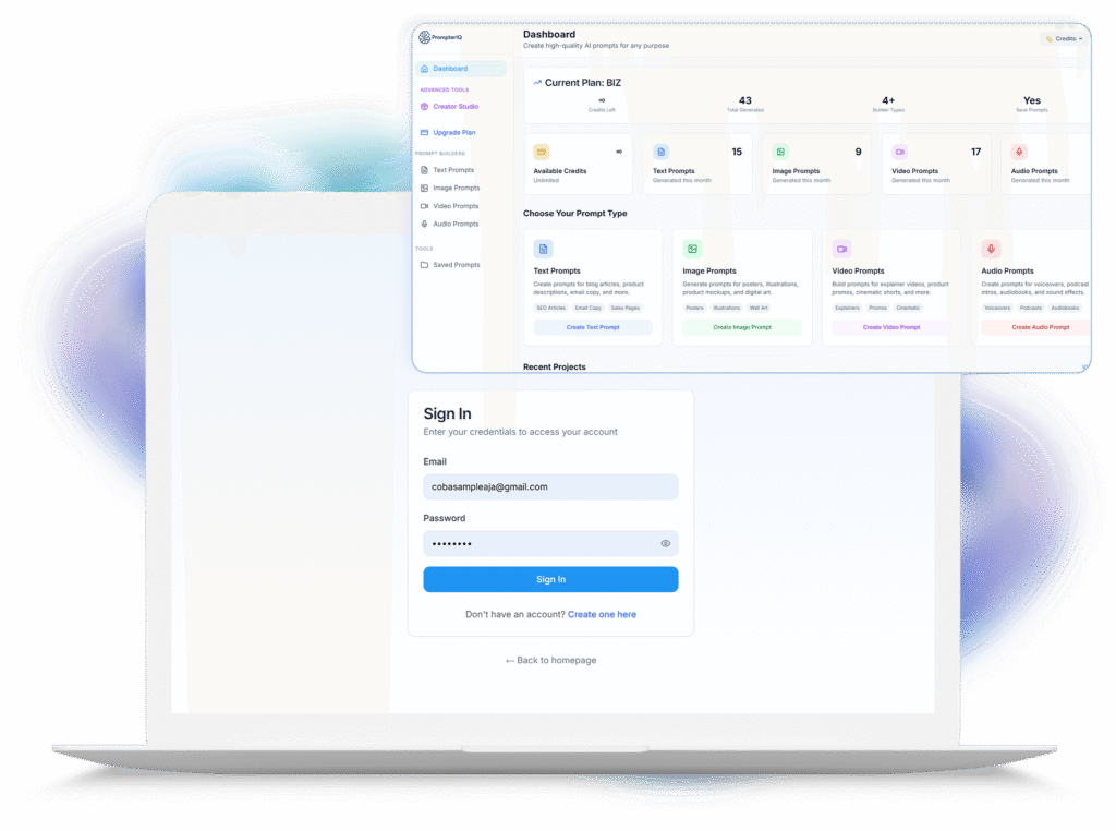Create AI Prompts in Seconds—No Writing Needed-PrompterIQ