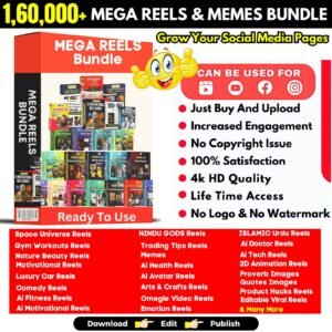 1,60,000 Reels and Memes Mega Bundle